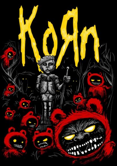 Korn Pagan Ceremony by Munk One Korn Poster, Family Group Photo, Photo Living Room, Dorm Decor Wall, Tshirt Artwork, Diy Flag, Rock Poster Art, Music Illustration, Band Wallpapers