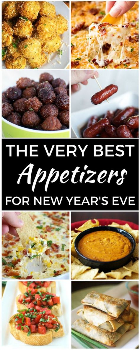 The Very Best Appetizers for New Year's Eve New Years Eve Snacks, New Years Appetizers, New Year's Eve Appetizers, New Years Eve Food, New Year's Food, Food Party, Ideas Food, Finger Food Appetizers, Holiday Appetizers