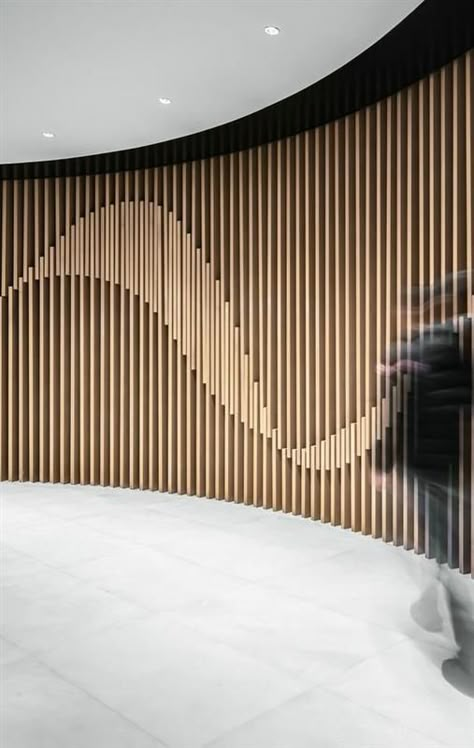 Wooden Wall Design, Church Interior Design, Cladding Design, Timber Slats, Wall Panel Design, Wood Cladding, Lobby Design, Interior Wall Design, Restaurant Interior Design