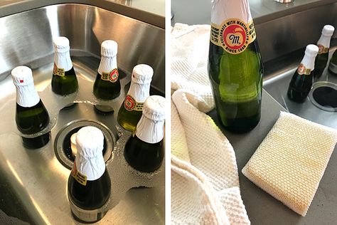 How to Label Mini Martinelli’s Sparkling Cider Bottles for Party Favors Mini Wine Labels, Sparkling Cider, Green Glass Bottles, Party Labels, How To Make Labels, Custom Party Favors, Fun Sized, Wine Parties, Small Bottles