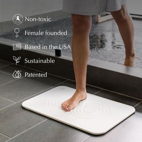 Dorai Home Bath Stone Mat 23.6"x15.4"| Luxury Diatomite Stone Bath Mat |Quickly Removes Water | Non-Slip, Quick-Dry Stone Bath Mat for Bathroom | Zen Sandstone Bathroom Zen, Stone Mat, Stone Bath Mat, Stone Bath, Dry Stone, Bath Rugs, Bath Mat, Quick Dry, Zen