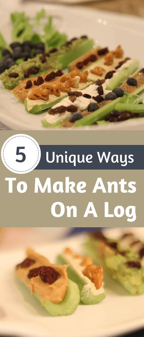 Ants On A Log, Snack Ideas For Kids, Log Ideas, Kids Foods, Celery Recipes, Vegetable Appetizers, Cute Snacks, Vegan Comfort Food, Food Club