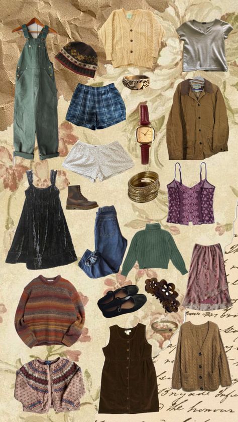 Fall wardrobe #fyp #fall #fallfashion #outfit #outfits #outfitinspo #vintage #wallpaper Twee Outfits Fall, Fall Hippie Outfits, Indie Fall Outfits, Vintage Fall Outfits, Fall Outfits Vintage, Oc Maker, Fun Mom, Outfits Retro, 90s Outfit