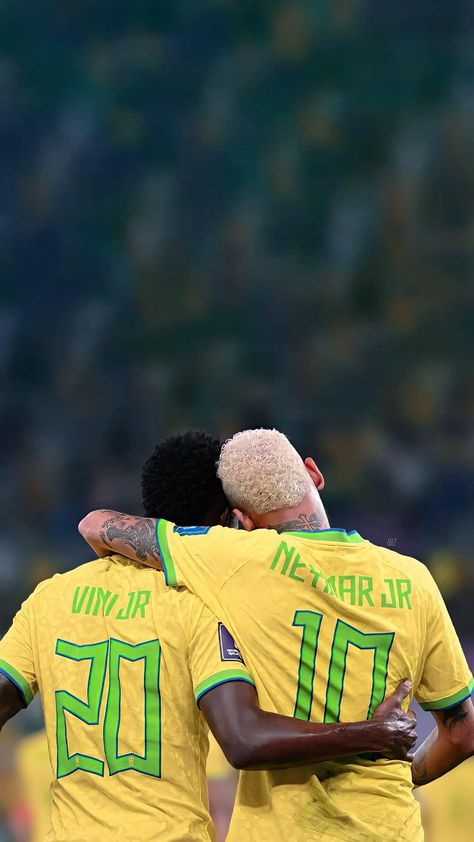 Brazilian Soccer Players, Brazil Wallpaper, Worldcup Football, Football Neymar, Brazil Football Team, Brazil Team, Neymar Psg, Brazil Football, Real Madrid Team