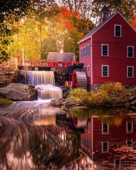 @kmunchie on Instagram: "After a weekend hiking in the Catskills and exploring the Mohawk Trail, I’m posting a Monday *throwback to another of my favorite local spots, the Millstream in Chelmsford. It’s one beautifully maintained historical gem, especially in Fall!🤗🍁🍂 #millstream #chelmsfordma #longexposureoftheday" The Catskills, Weekend Hiking, Fall Days, Autumn Day, Beautiful Places, Road Trip, My Favorite, Hiking, House Styles