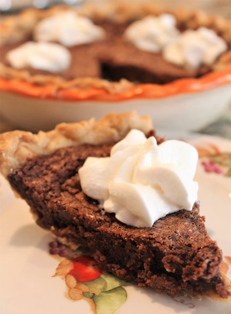 Easy Fudge Pie a la Paula Deen (2) Ukrops Chocolate Fudge Pie Recipe, Easy Fudge Pie, Fudge Pie Recipe, Chocolate Fudge Pie, Chocolate Chip Cookie Pie, Easy Fudge, Fudge Pie, Chocolate Pie Recipes, Fudge Easy