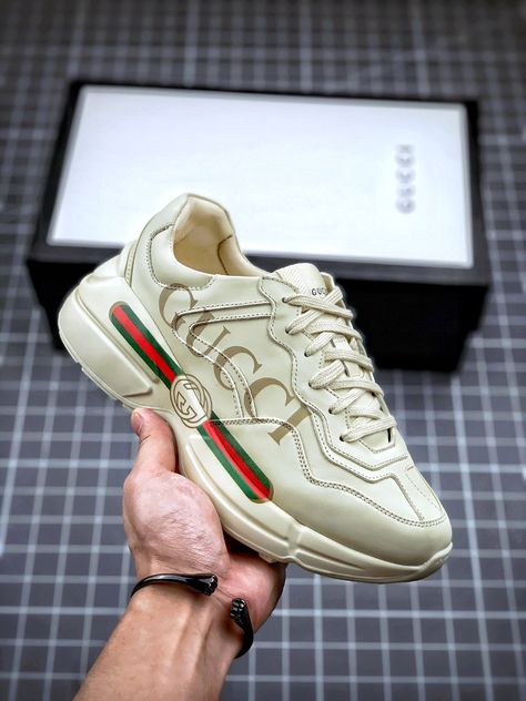 Gucci Shoes Sneakers Outfit, Gucci Sneakers Outfit, Luxury Sneakers Men, Gucci Trainers, Gucci Mens Sneakers, Gucci Rhyton, Minion Sneakers, Kd Sneakers, Gucci Shoes Sneakers