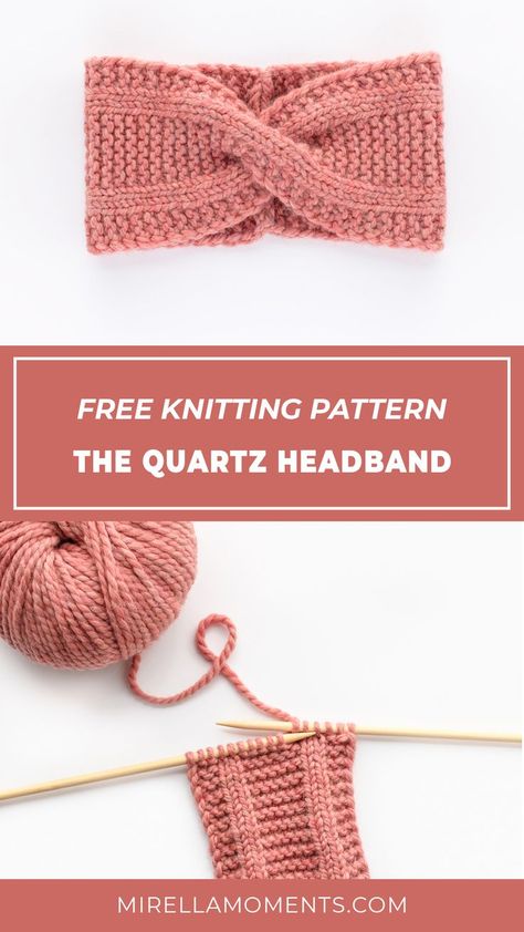 Knitting tutorial for the Quartz headband Earwarmer Knitting Patterns, Quick Knitting Projects, Knitted Headband Free Pattern, Beanie Knitting Patterns Free, Knit Headband Pattern, Knitting Patterns Free Hats, Crochet Headband Pattern, Crochet Ear Warmer, Knitted Headband