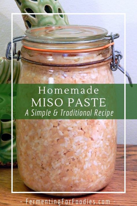 Homemade Miso - Fermenting for Foodies Homemade Miso, Fermented Veggies, Fermented Pickles, Miso Paste, Fermentation Recipes, Fermented Vegetables, Pickling Recipes, Basic Recipes, Fermented Foods