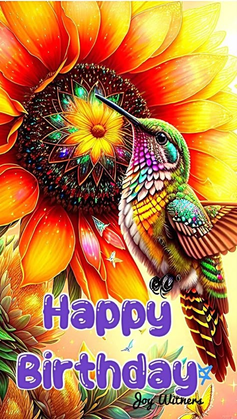 Hummingbird Happy Birthday Hummingbird Images, Happy Birthday With Hummingbirds, Hummingbird Birthday Wishes, Birthday Emoticons, Happy Birthday Sweet Girl, Happy Birthday Birds, Cat Birthday Greetings, 40th Birthday Wishes, Happy Birthday Honey