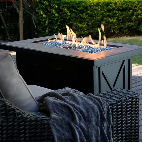 The Best Outdoor Gas Fire Pits for Your Backyard Fire Pit On Grass, Modern Outdoor Firepit, Outdoor Propane Fire Pit, Deck Balcony, Outdoor Fire Table, Natural Gas Fire Pit, Outdoor Fire Pit Designs, Outdoor Fire Pit Table, Fire Pit Landscaping