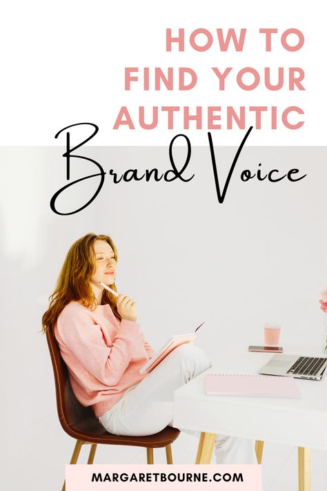 How to find your authentic brand voice - woman sitting at a table with a notebook and pen, thinking. Brand Voice Template, Building Your Personal Brand, How To Build A Personal Brand, Personality Adjectives, List Of Adjectives, Describe Your Personality, Personal Wellness, Brand Palette, Building A Personal Brand