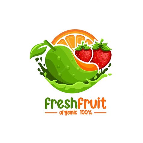 Premium Vector | Fresh fruit logo Fruit Logo Design Ideas, Phone Cover Stickers, Fresh Logo Design, Fruit Logo Design, Juice Logo, Fresh Logo, Fruit Logo, Logo Samples, Fruit Shop