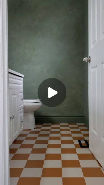 Nada | relatable DIY projects • woodwork • UGC | FLOOR REVEAL 🤌🏼 Rental-friendly bathroom glow-up (progress update). I transformed this bathroom with a faux limewash paint effect a... | Instagram Limewash Bathroom, Faux Limewash, Vanity Diy, Rental Friendly, Limewash Paint, Peel And Stick Floor, Paint Effects, Bathroom Redo, Diy Mirror