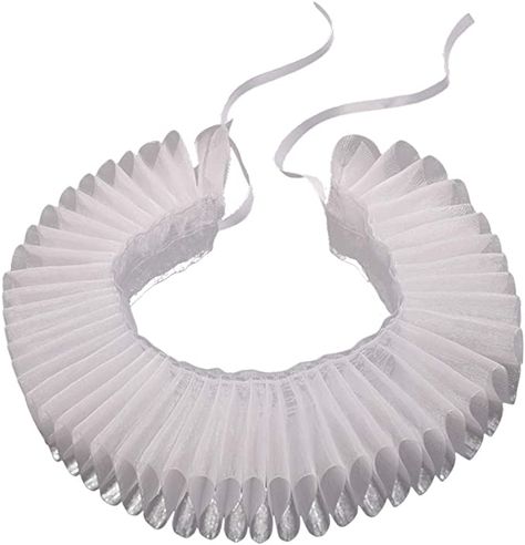 Amazon.com: GRACEART White Elizabethan Dickens Ruffle Neck Clown Collar White : Clothing, Shoes & Jewelry Elizabeth Collar, Elizabethan Ruff, Black And White Clown, Clown Collar, Ruff Collar, Clown Clothes, Mix Match Outfits, Hallowen Costume, Vintage Clown