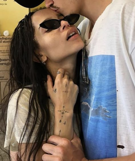 Zoe Kravitz Tattoos, Zoe Kravitz Style, Zoe Isabella Kravitz, Whatever Forever, Zoë Kravitz, The Love Club, Zoe Kravitz, Love Club, Couple Aesthetic