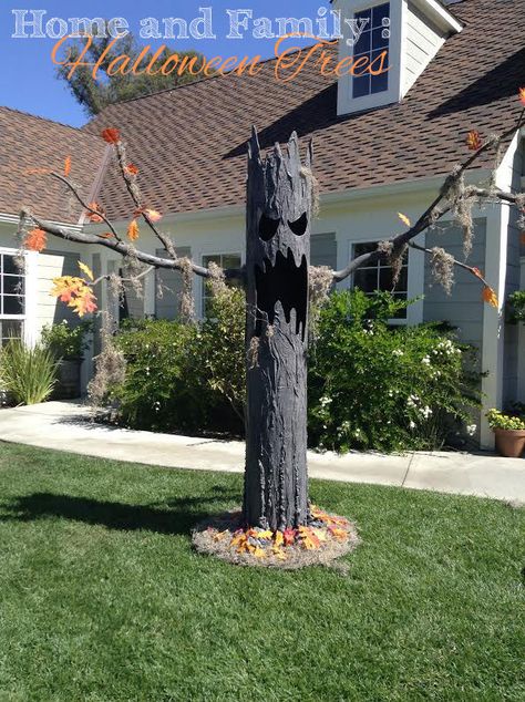 @tmemme28 makes Spooktacular Halloween Trees! #halloween #decoration #scary #trees #homeandfamily #homeandfamilytv Scary Trees, Spooky Halloween Tree, Diy Halloween Tree, Makeup Zombie, Halloween Decorations Ideas, Art Scary, Haunted Tree, Monster Makeup, Cheap Halloween Decorations