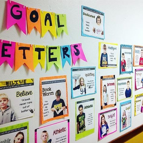 Goal Getters Bulletin Board, Classroom Goals Display, Goal Board Ideas, Ron Clark Academy, Goals Bulletin Board, Data Walls, Easy Bulletin Boards, Ron Clark, Data Wall