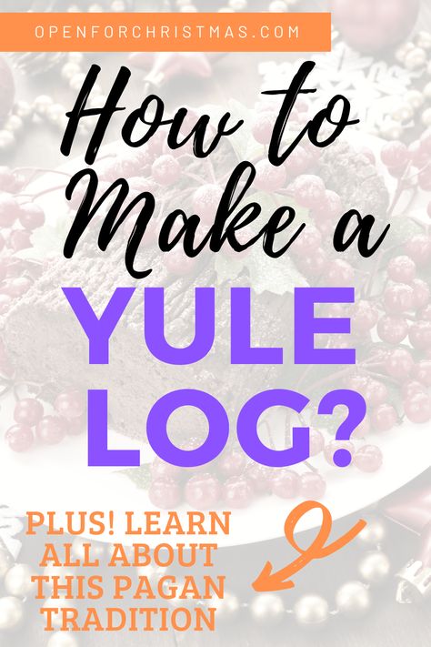 The Yule Log we know and love today was not always a delicious frosted cake or beautifully decorated centrepiece. 
It was actually an entire tree (preferably oak, birch or cherry) that was cut down to be burned in a family home. This Yule Log fire was believed to originate from Paganism. 
Its namesake came from ‘Yule’ which was known as a winter solstice holiday that was celebrated by Northern Europeans as far back and before medieval times. How to make your very own DIY Yule Log this holiday. Pagan Yule Log, Yule Log Pagan, Diy Yule Log, Yule Log Decoration, Pagan Christmas Decorations, Yule Logs Decoration, Christmas Facts, Yule Logs, Christmas Yule Log