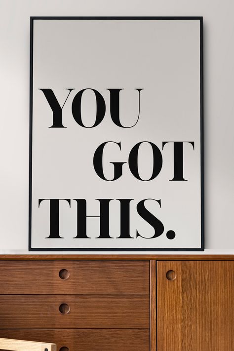 This motivational wall print is the perfect decor for your home office or remote office. It will be an inspiring piece of artwork to kick you into gear! #minimalistart #officedecor #officeideas #printablewallart #digitalart #officewalldecor #officewallart Office Posters, Office Quotes, Office Poster, Corporate Gifting, Reception Design, Work Spaces, Motivational Prints, Motivational Wall, Inspirational Phrases