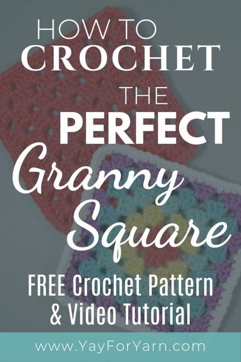 How to Crochet the PERFECT Granny Square – FREE Crochet Pattern + Video Tutorial Perfect Granny Square, Sunburst Granny Square, Granny Square Tutorial, Granny Square Projects, Granny Pattern, Granny Square Crochet Patterns Free, Crochet Cushion Cover, Beginner Crochet Tutorial, Crochet Granny Square