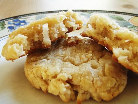 cookies & cheese: coconut cream cheese cookies - guilt-free cookie dough! Coconut Cream Cheese Cookies, Cream Cheese Cookie, Coconut Cream Cheese, Cream Cheese Cookie Recipe, Cookie Dough To Eat, Sugar Free Cookies, Cheese Cookies, Cream Cheese Cookies, Coconut Macaroons