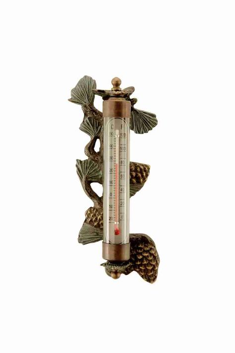 Aware And Aesthetic !! Casa Gear Garden & Patio- Pinecone Wall Mounted Thermometer With Beach Decor Flavor Brand SPI-HOME  goo.gl/14bcCy Thermometer Aesthetic, Outdoor Thermometer, Beach Decor, Lawn Garden, Pine Cones, Patio Garden, Home Depot, Outdoor Gardens, Wall Mount