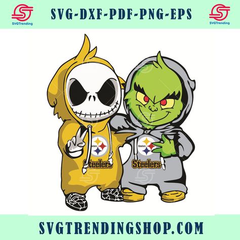 Jack And Grinch Pittsburgh Steelers Logo Sport Svg, Football Svg Check more at https://svgtrendingshop.com/product/jack-and-grinch-pittsburgh-steelers-logo-sport-svg-football-svg/ Free Cricut Svg, Steelers Logo, Pittsburgh Steelers Logo, Horror Svg, Cat Christmas Tree, Free Cricut, Logo Sport, What Cat, Bronco Sports