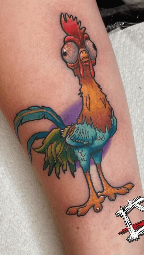 Moana Tattoo Design Ideas Images Hay Hay Tattoo Moana, Hei Hei Tattoo, Moana Tattoos, Disney Sleeve, Tattoo Design Ideas, Cartoon Tattoos, Thought Quotes, Ink Design, Deep Thought