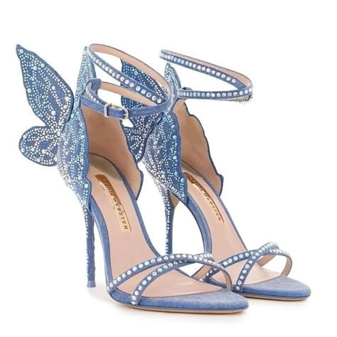 Hak Tinggi, Butterfly Sandals, Butterfly Shoes, Dr Shoes, Cute Shoes Heels, Wing Shoes, Fancy Shoes, Embellished Denim, Girly Shoes