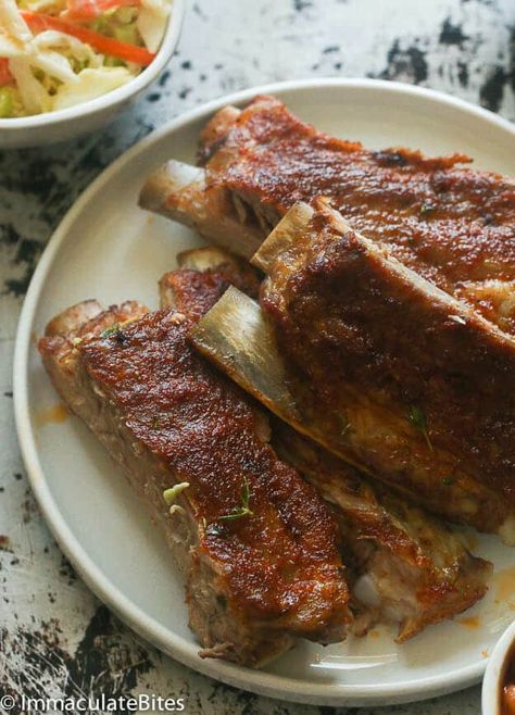 Caribbean Jerk Ribs Jerk Ribs, Back Ribs In Oven, Jerk Recipe, Pork Back Ribs, Ribs In Oven, Jerk Pork, Bbq Pork Ribs, Jamaican Dishes, Bbq Menu