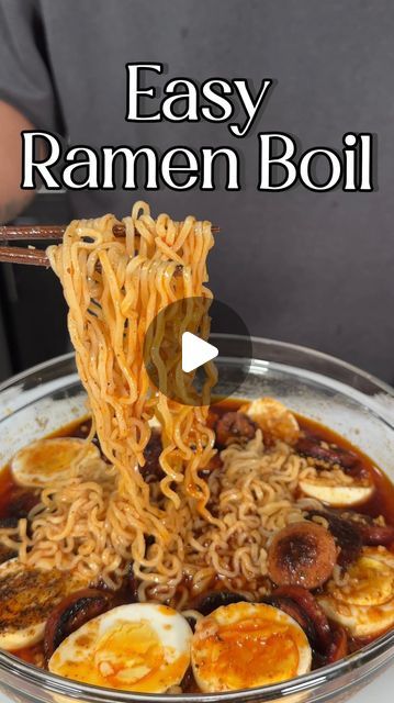 37K views · 5.1K likes | Todd Jones II on Instagram: "EASY RAMEN BOIL! 🍜✨ 😋🔥🔥🔥 . . . #RamenBoil #NoodleLover #ComfortFood #FoodieFaves #InstaFood" Seafood Ramen Noodle Bowl, Ramen With Boiled Egg, Ramen Noodle Egg Boil, Easy Ramen Noodle Bowl Recipes, Egg Boil With Ramen Noodles, Roman Bowl Recipes, Cajun Ramen Noodle Recipes, Roman Noodles With Egg, Seafood Ramen Bowl