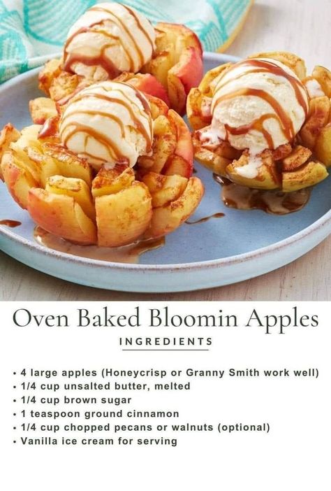 Ina Garten 🍜🍛🎂 | OVEN BAKED BLOOMIN APPLES | Facebook Blooming Apple Recipe, Bloomin Apples, Blooming Apples, Gordon Ramsay Recipe, Apple Dishes, Facebook Recipes, Good Recipe, Healthier Desserts, Sewing Collars