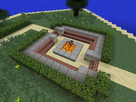 I like it, you could make a lever to put out the fire and to put the fire on!!!!! *head bop* OH YA Minecraft Cool, Villa Minecraft, Construction Minecraft, Minecraft Garden, Minecraft Decoration, Minecraft Interior Design, All Minecraft, Diy Minecraft, Cool Minecraft Houses