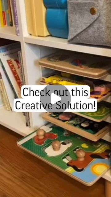 We’re so proud of our insider Gina who came up with this very clever solution to a tricky storage issue. Thanks to her creative thinking, she and her young kids have a brilliant way to store their wooden puzzles! Become an exclusive insider like Gina! Wooden Puzzle Storage, Kids Puzzle Storage, Puzzle Organizer, Puzzle Storage, Organizing Hacks, Professional Organizer, Wooden Puzzles, Puzzles For Kids, Creative Thinking