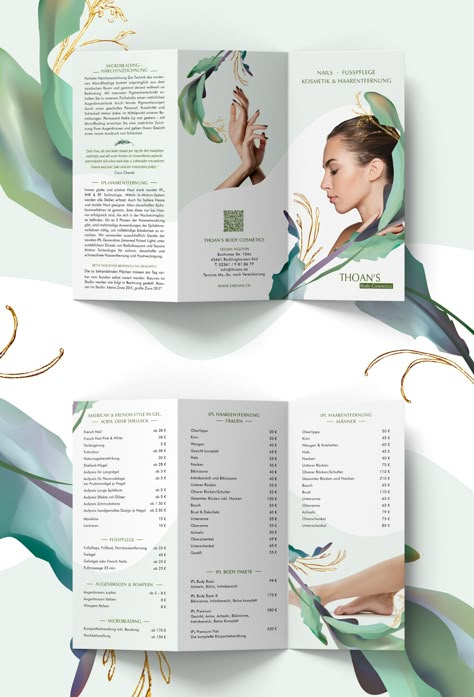 Flyer Design Beauty Salon, Spa Brochure Design Inspiration, Creative Flyers Design, Flyer Design Layout Templates, Beauty Brochure Design, Salon Brochure Design, Flyer Design Inspiration Creative Ideas, Beauty Leaflet, Spa Graphic Design