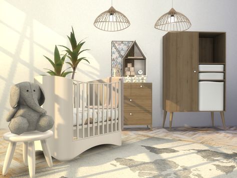 Sims 4 Nursery Room Cc, The Sims 4 Cc Nursery Room, Sims Cc Baby Furniture, The Sims Resource Sims 4 Furniture Kitchen, Sims Resource Mods, Nursery Ideas Sims 4, Sims 4 Cc Babyroom, Sims Resource Cc Furniture, Sims4 Crib