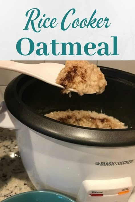 Soup In A Rice Cooker, Rice For Breakfast Recipes, Rice Cooker Oatmeal Recipes, Oatmeal In A Rice Cooker, Cream Of Wheat In Rice Cooker, Oatmeal In Rice Cooker How To Make, Oatmeal Rice Cooker, Small Rice Cooker Recipes, Rice Porridge In Rice Cooker