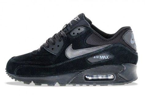 Nike Air Max 90 Premium (Charcoal Suede) - Sneaker Freaker Nike Air Max Correlate, Gray Nike Shoes, Nude Sneakers, Nike Heels, Boho Leather Bags, Tiffany Blue Nikes, Reflective Shoes, Air Max 90 Premium, Nike Shoes Air