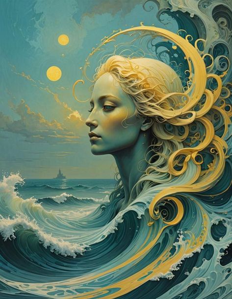 Amphitrite Goddess of the Sea 1 - AI Generated Artwork - NightCafe Creator Amphrite Goddess, Sea Goddess Art, Water Goddess Art, November Witch, Goddess Of Sea, Amphitrite Goddess, Witch Concept, Sea Goddess, Goddess Of The Sea