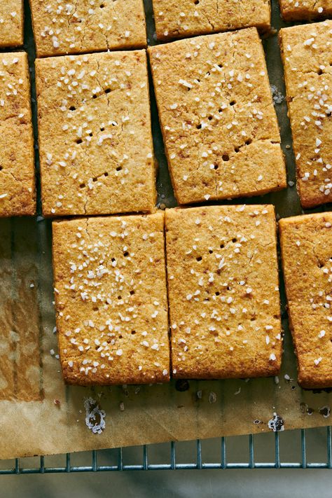 Pretzel Shortbread Recipe - NYT Cooking Shortbread Recipes, Nyt Cooking, Baking Mat, Silicone Baking, Tea Cakes, Cookie Bars, Baked Goods, Macarons, Cookies Et Biscuits