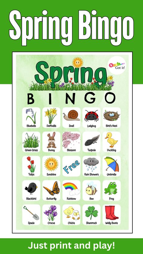 Celebrate the joy of spring with this fun and colorful Spring Bingo game! 🐦🌷 From blooming flowers to buzzing bees, kids will love spotting their favorite seasonal symbols while playing. Perfect for family game nights, classroom fun, or spring parties. Download, print, and enjoy a delightful game full of sunshine and smiles!  #SpringBingo #KidsGames #SpringFun #PrintableBingo #SeasonalActivities #LearningThroughPlay #FamilyFun Spring Party Games, Easter Learning Activities, Home School Classroom, Games Activities For Kids, Chirping Birds, Activity For Preschool, Spring Camping, Spring Games, Spring Fun