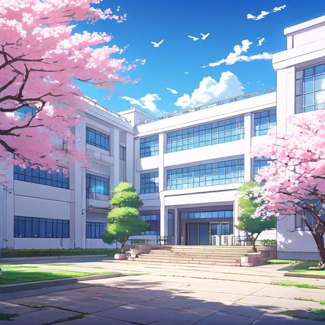 Anime-style depiction of an empty school with white walls by Шон Ву - Playground Wall E, Create Art, Image Generator, Social Media Posts, White Walls, Creating Art, Anime Style, Social Media, Media