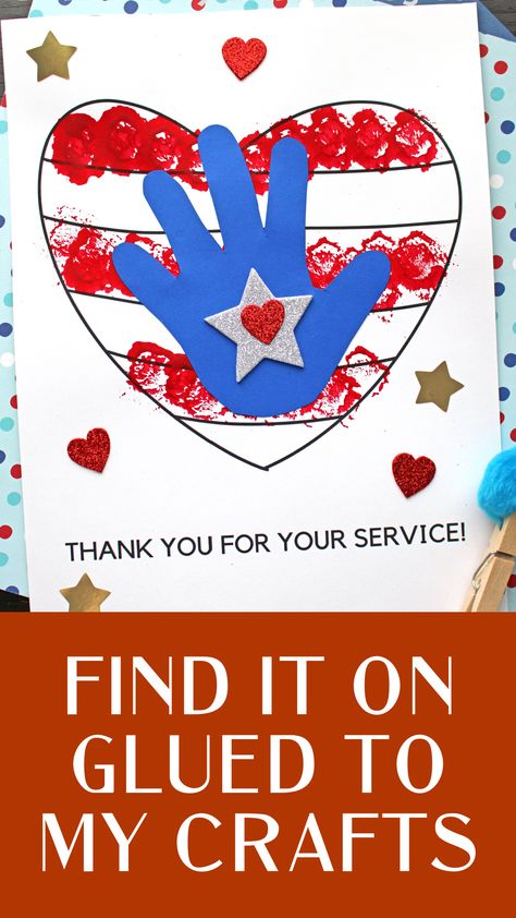 Thank You For Your Service Craft Idea For Kids Thankful Tree Craft, Service Projects For Kids, Veterans Day Activities, Patriotic Kids, Thankful Tree, Free Printable Crafts, Children's Church Crafts, Preschool Projects, Fun Halloween Crafts