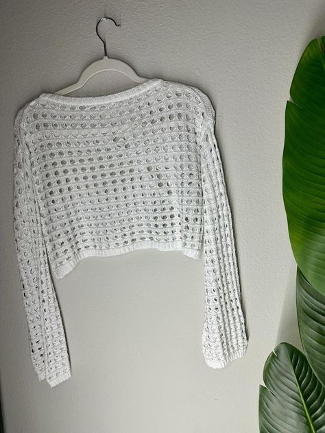 Cute white crochet sweater #crochet #knitwear #springbreak White Crochet Sweater, Adidas Tennis Skirt, Sweater Crochet, White Crochet, Tennis Skirt, White Adidas, Crochet Sweater, Crochet Lace, Women's Sweater