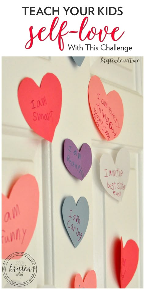 Will You Take the February Self-Love Challenge? - Teach your kids the powerful tool of affirmations with this self-love challenge! Self Esteem Activities, February Activity, Positive Affirmations For Kids, Holiday Hack, Affirmations For Kids, Mindfulness For Kids, Love Challenge, Valentines Day Activities, My Funny Valentine