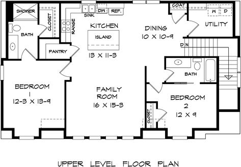 3 Bedroom Garage Apartment, 3 Car Garage Apartment, Three Car Garage Plans, 3 Bedroom Home Floor Plans, Small Apartment Layout, Garage Apartment Floor Plans, Family Home Plans, 2 Car Garage Plans, Garage Apartment Plan