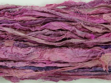 Knitting Rug, Sari Ribbon Jewelry, Silk Ribbon Jewelry, Yarn Jewelry, Sari Silk Ribbon, Unique Yarn, Sari Ribbon, Silk Jewelry, Ribbon Jewelry