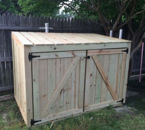 How To Build A Garbage Can Enclosure | Part 1 1 Garbage Can Enclosure, Build Your Own Shed, Shed Construction, Firewood Shed, Backyard Sheds, Backyard Shed, Potting Bench, Building A Shed, Building Permits