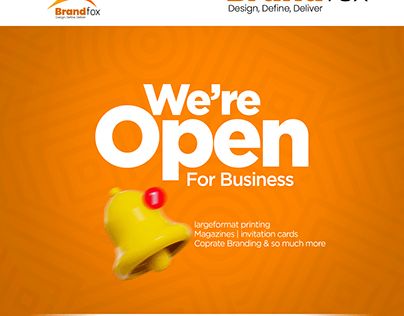 Now Open Flyer Design, We Are Open For Business, We're Open For Business, Business Flyer Design, We Are Open, Print Magazine, Social Media Business, Business Flyer, Working On Myself